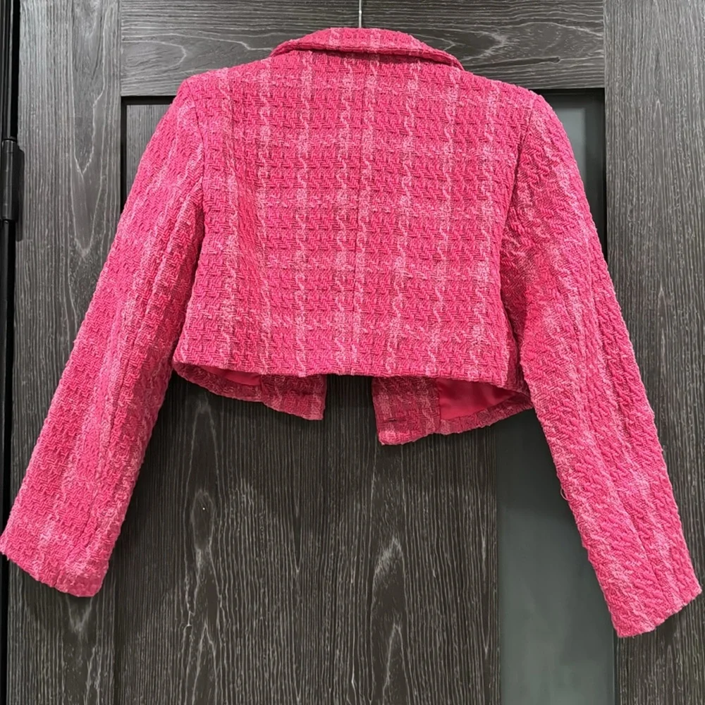 Cider hot pink cropped coat - Picture 3 of 3